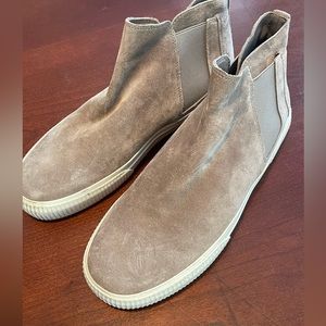 Vince slip on taupe ankle sneaker like new worn once